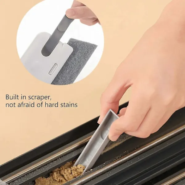 Fönsterrengöring-5 st Fönsterspår Rengöringsborste Skrapa Borste Fönster Litet Paket Borste Hushållsborste Skrapverktyg Skrapa Rengöringsborste