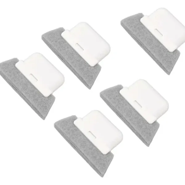 Fönsterrengöring-5 st Fönsterspår Rengöringsborste Skrapa Borste Fönster Litet Paket Borste Hushållsborste Skrapverktyg Rengöringsborste