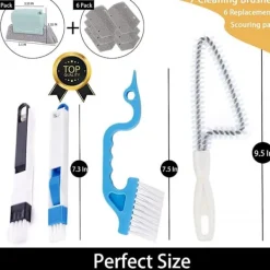 Fönsterrengöring-(13 st) Handhållna spårrengöringsverktyg för dörrar och fönster