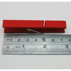 Tvättillbehör-40 st hållbara 2,9 tum klädnypor klädnypor (röd)