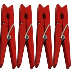 Tvättillbehör-40 st hållbara 2,9 tum klädnypor klädnypor (röd)