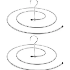 Tvättillbehör-2 st hopfällbara diskställ spiral torkställ dropptorkställ klädtorkställ stativ spiralhängare