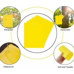 Skadedjur & Insekter-50 st Insektsfällor, Dubbelsidiga Klisterfällor, Gult Anti-Insekts Papper Anti-Vita Flugor Ark, för Trädgårdsväxt Fl