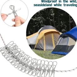 Tvättillbehör-60 st klädnypor i rostfritt stål, klädnypor, tvättlina, metallklämma, vindtät hängarklämma, silver, stark elasticitet -z