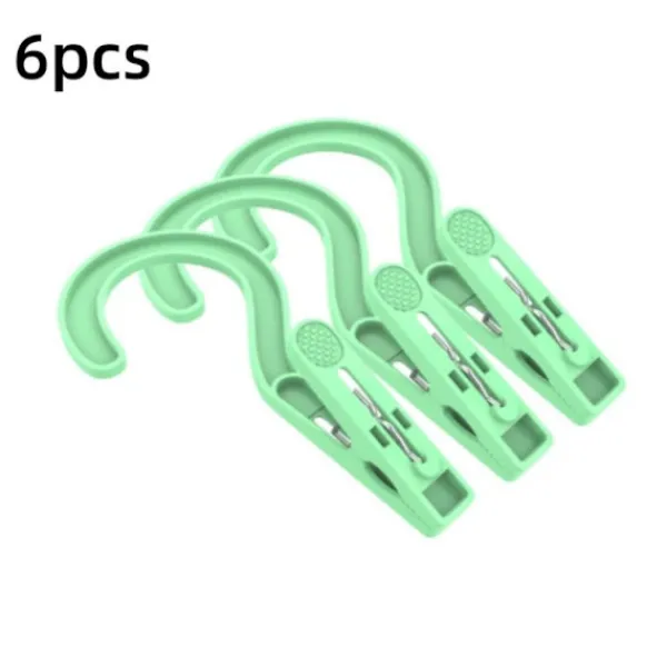 Tvättillbehör-6 st Klädnypor Torkklämma GRÖN
