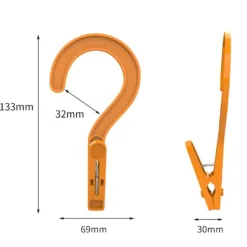 Tvättillbehör-6 st Klädnypor Torkklämma GRÖN