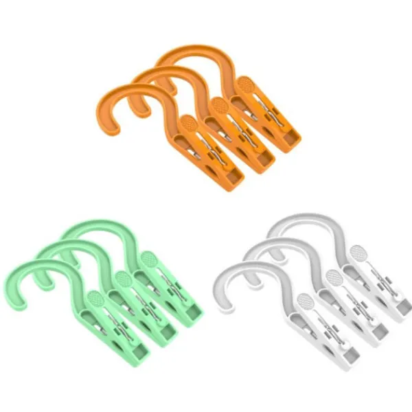 Tvättillbehör-6 st Klädnypor Torkklämma GRÖN