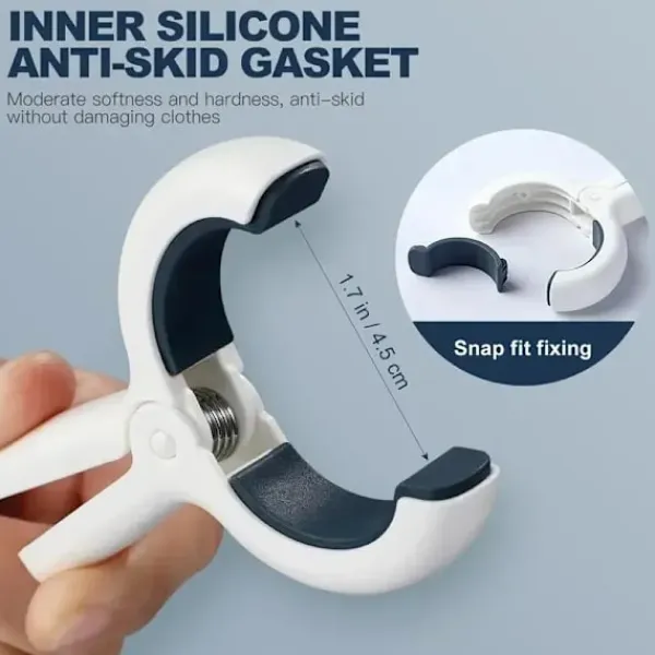 Tvättillbehör-6 st Klämmor Handduk Strand Kläder Klämmor Stol Klämma Hängande Plaststolar Stora Tvätt Torkpinnar Täcke Klädnypor Poolhållare