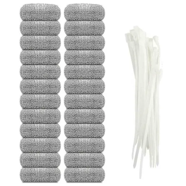 Tvättillbehör-20 st luddfilter tvättmaskin luddfilter fälla tvätt nät tvättmaskin slangfilter med 20 st kabelband