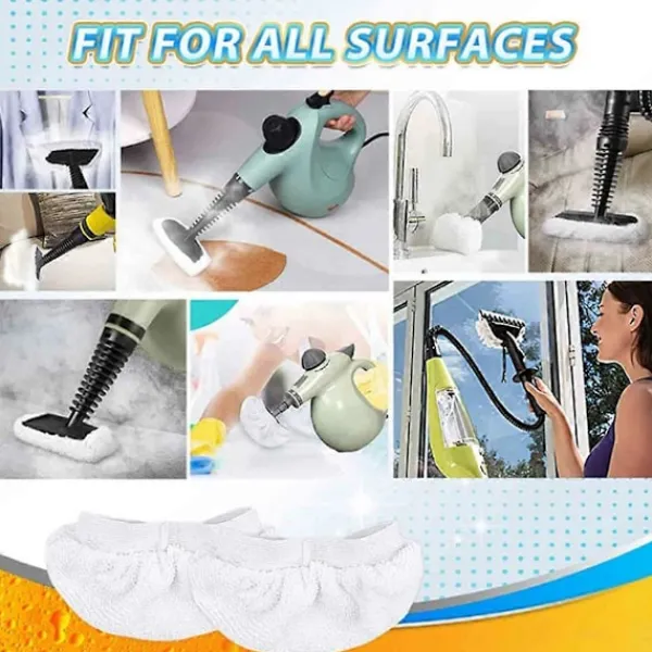 Ångtvättar-4 st Mikrofiber Ångmoppdynor för Steam Shot,,, Neat Steam Cleaner