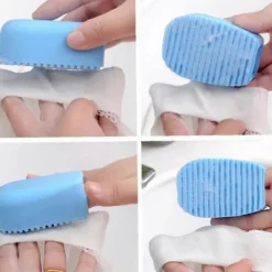 Tvättillbehör-1 st Mini Handhållen Silikon Tvättbräda Tvättborste Silikon Tvättbräda Bärbar Skjortor Rengöring Tvätt