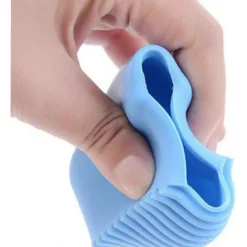 Tvättillbehör-1 st Mini Handhållen Silikon Tvättbräda Tvättborste Silikon Tvättbräda Bärbar Skjortor Rengöring Tvätt