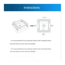Fönsterrengöring-10 st. moppdukar för WINBOT W1/W1 Pro fönsterdammsugare, ersättningsdelar, tvättbar mopp