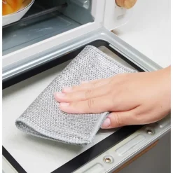 WAIDFU Svampar & Dukar-10 st Multifunktionell Disktrasor av Ståltråd, Metallrengöringsduk för Vått och Torrt double-deck: 20CM X 20CM