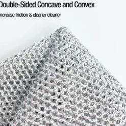 WAIDFU Svampar & Dukar-10 st Multifunktionell Disktrasor av Ståltråd, Metallrengöringsduk för Vått och Torrt double-deck: 20CM X 20CM