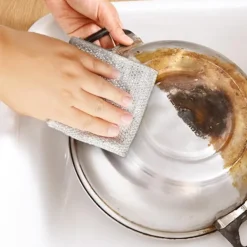 Svampar & Dukar-10 st Multifunktionella Disktrasa av Metall, Premium Metalltrådsdisktrasa Rengör, Skrubba Tråddisktrasor Repfria Tråddisk