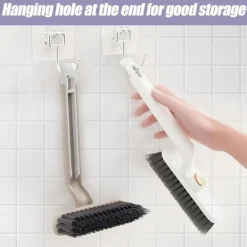 Fönsterrengöring-2 st multifunktionella roterande springrengöringsborstar, 360 graders rengöringsborste utan döda hörn, hushållsborste med hårda borst för springor