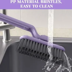 Fönsterrengöring-2 st multifunktionella roterande springrengöringsborstar, 360 graders rengöringsborste utan döda hörn, hushållsborste med hårda borst för springor