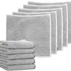 Svampar & Dukar-10 st multifunktionella tråddisktrasor för vått och torrt, gjutjärnsrengörare disktrasor, 100% nya