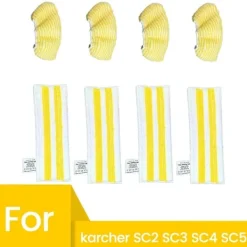 FMYSJ Ångtvättar-8 st Ångmoppdynor för Kärcher SC2 SC3 SC4 SC5 Ångrengörare Mikrofiber Moppduk Set Ersättning P (FMY) As Shown