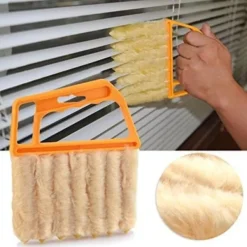 Fönsterrengöring-1 st orange venetiansk persiennsborste - Tvättad och lätt att använda