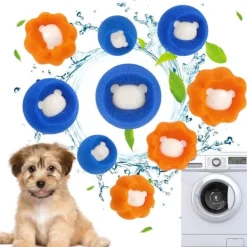 Tvättillbehör-9 st Pet Hårborttagare för Tvättmaskin Tvättmaskins Hårfångare Tvättmaskin Tvättmaskin Återanvändbar Hårborttagningsboll för Anti-trassling