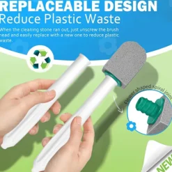 Svampar & Dukar-10 st Pimpsten Toalettrengörare med Extra Långt Handtag, för Rengöring av Kalkavlagringar Kök Badrum