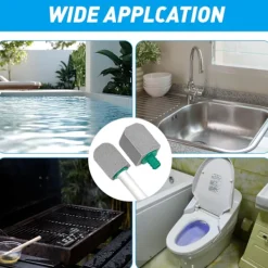 Svampar & Dukar-10 st Pimpsten Toalettrengörare med Extra Långt Handtag, för Rengöring av Kalkavlagringar Kök Badrum