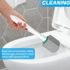 Svampar & Dukar-10 st Pimpsten Toalettrengörare med Extra Långt Handtag, för Rengöring av Kalkavlagringar Kök Badrum