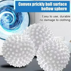 Tvättillbehör-4 st PVC torkbollar återanvändbara tvättbollar tvättmaskin torkning tygmjukgörare boll för hem kläder rengöringsverktyg tillbehör