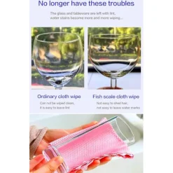 Svampar & Dukar-10 st rengöringshanddukar glashandduk trasor absorberande skursvamp köksbordstrasa fiskfjällsduk (30*30cm)