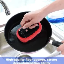 Svampar & Dukar-2 st rengöringsskrubb med handtagssats slipande dynor borste badkar