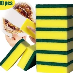 Woosien Svampar & Dukar-10 st Repfria Skrubbsvampar Superabsorberande Multifunktionella Rengöringssvampar för Köksredskap