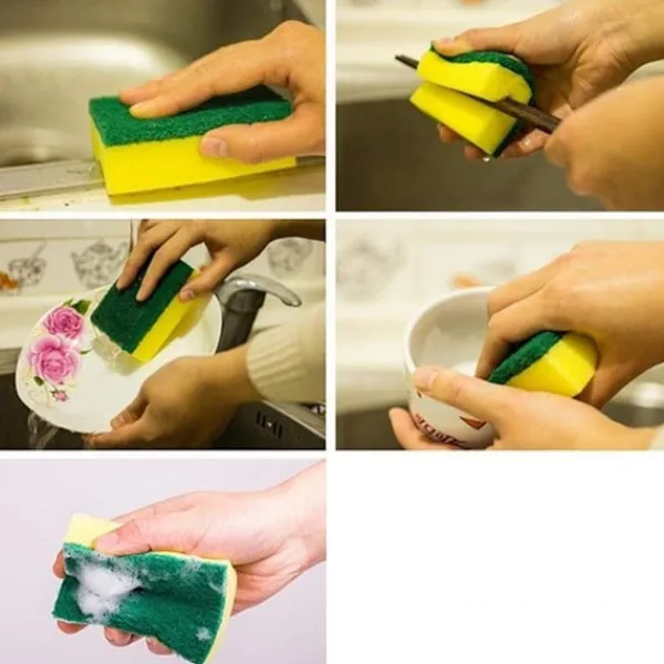 Woosien Svampar & Dukar-10 st Repfria Skrubbsvampar Superabsorberande Multifunktionella Rengöringssvampar för Köksredskap
