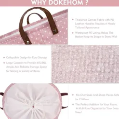 Tvättillbehör-1 st (Rosa) Stor Organiseringskorg för Klädförvaring, Dragkedja