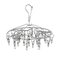 Tvättillbehör-1 st Rund Stjärnformad Hängare Strumpor Hängställ Underkläder Torkställ Multi-användning Tvättställ för Hemmet (32 Klämmor)