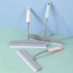 Fönsterrengöring-3 st silikon hushållsvattenskrapa, strimmig silikon duschskrapa badrumsfönsterskrapa fönster och kakel Sq