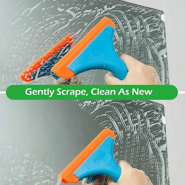 Fönsterrengöring-3 st Silikonfönsterskrapa, 5,9" Blad Duschskrapor Bilfönsterrengörare Silikonglas Rengöringsdukar för Glasdörrar