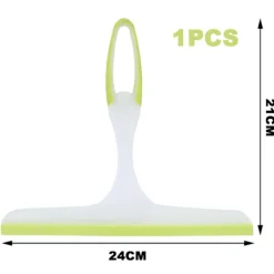 Fönsterrengöring-1 st Silikonfönsterskrapa, Duschskrapa, Badrumsskrapa, Multifunktionell Fönsterskrapa, för Spegel, Badrum, Fönster, Golv, 24 * 21cm
