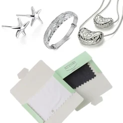 Rengöringsmedel-10 st Silver Polishing Cleaning Cloth Håller Smycken Rena Och Blanka Gröna