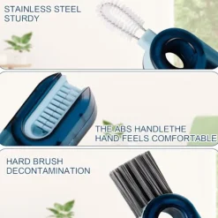 Fönsterrengöring-3 st spårrengöringsborste, springrengöringsborste, fönstergap rengöringsborste för döda hörn, hård skurborste, badrum kök