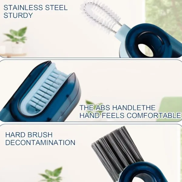 Fönsterrengöring-3 st spårrengöringsborste, springrengöringsborste, fönstergap rengöringsborste för döda hörn, hård skurborste, badrum kök