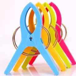 Tvättillbehör-12 st Stora Klädnypor - Handduksklämmor - Strandhandduksklämmor Flerfärgade