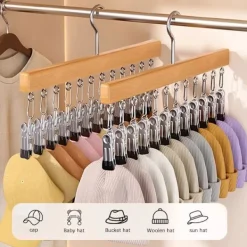 Tvättillbehör-2 st strumptorkar, klädställning i trä, vindtät klädställning med 10 klämmor för strumpor, underkläder, hattar, halsdukar, handdukar, innersulor