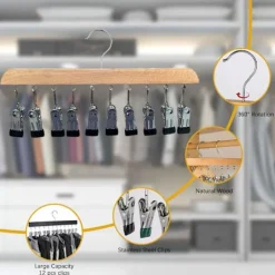 Tvättillbehör-2 st strumptorkar, klädställning i trä, vindtät klädställning med 10 klämmor för strumpor, underkläder, hattar, halsdukar, handdukar, innersulor