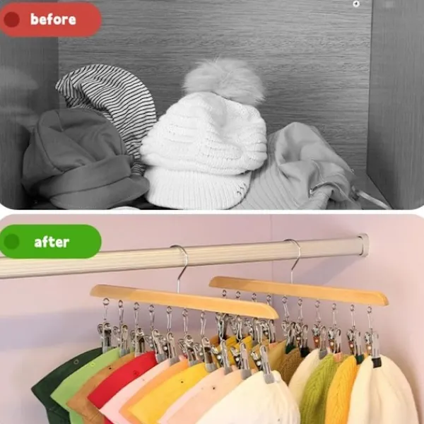 Tvättillbehör-2 st strumptorkar, klädställning i trä, vindtät klädställning med 10 klämmor för strumpor, underkläder, hattar, halsdukar, handdukar, innersulor