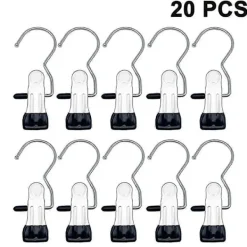 Tvättillbehör-20 st Stövelhängare Klämmor, Tvättkrok Hängande Klädnypor Rostfritt Stål Hängare Hållare Klämmor kompatibla med Strumpor, Handdukar, Underkläder, Hattar, Scarfar, Handdu | Fyndiq