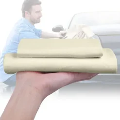 Svampar & Dukar-2 st Supermjuka Naturliga Sämskskinn, Anti-Rep Tork-/Poleringsduk (2 Storlekar)_tfrf