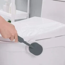 AIZHENCHEN Svampar & Dukar-3 st Svampborstar med Långt Handtag, Rengöringsborste med Svamp för Badrumsplattor och Toalett