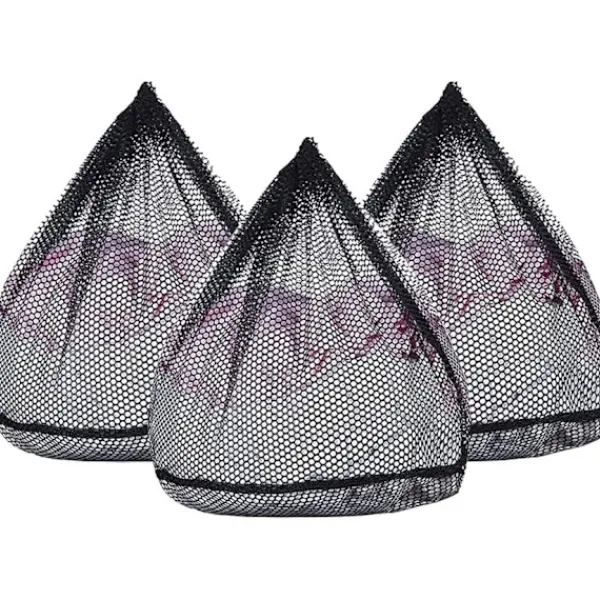 Tvättillbehör-3 st svarta S (35x25 cm) tvättpåsar, tvättpåsar med dragsko R